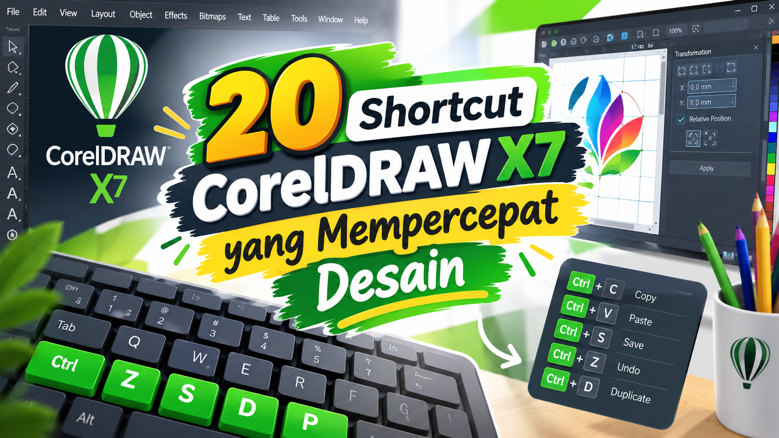 20 Shortcut CorelDRAW X7 yang Mempercepat Desain