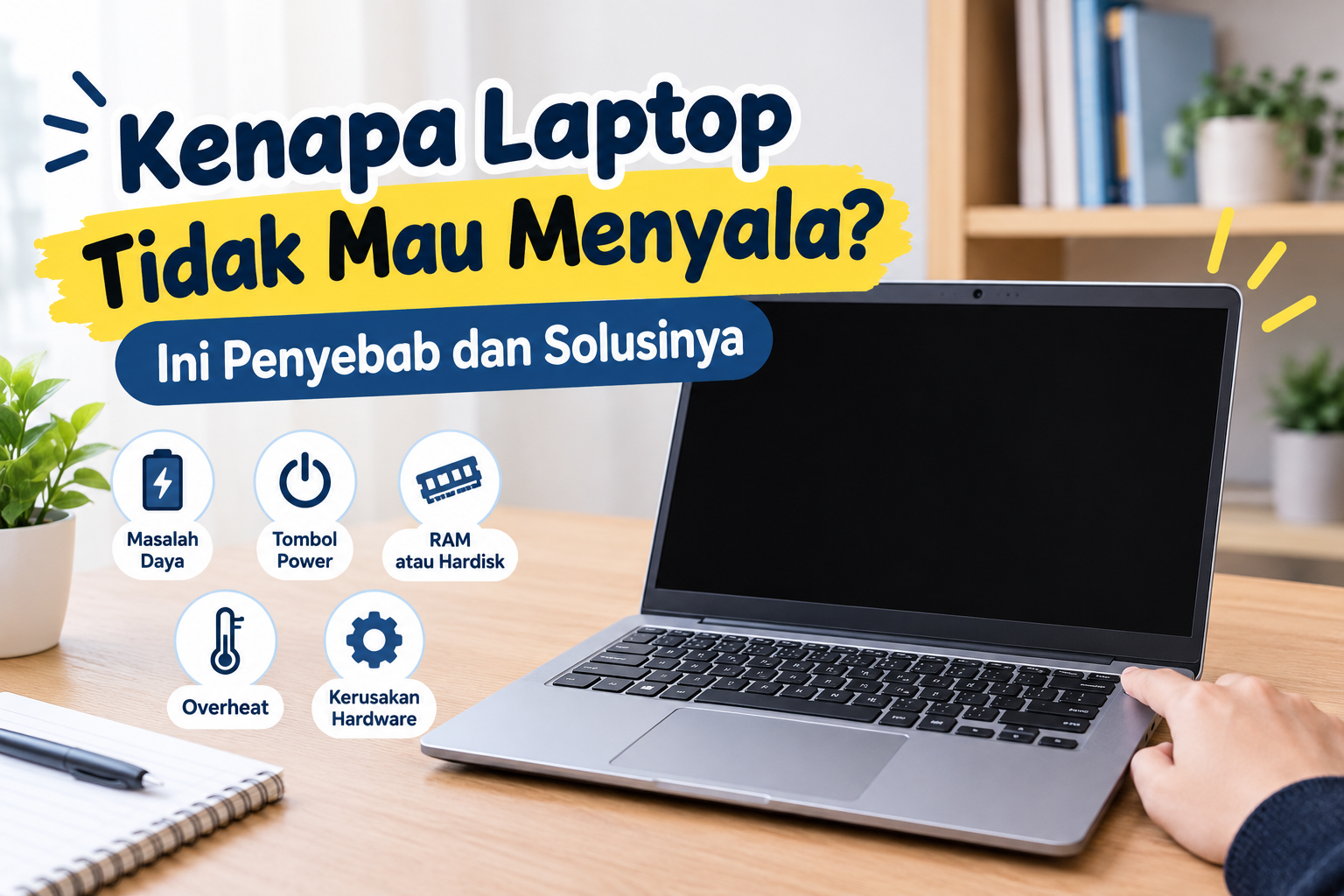 Kenapa Laptop Tidak Mau Menyala? Ini Penyebab dan Solusinya